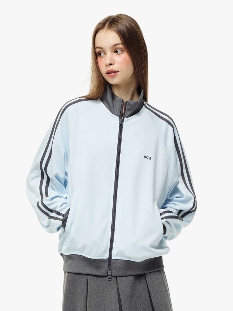 Loose Fit Classic NY Track Top - Sky Blue