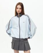Loose Fit Classic NY Track Top - Sky Blue