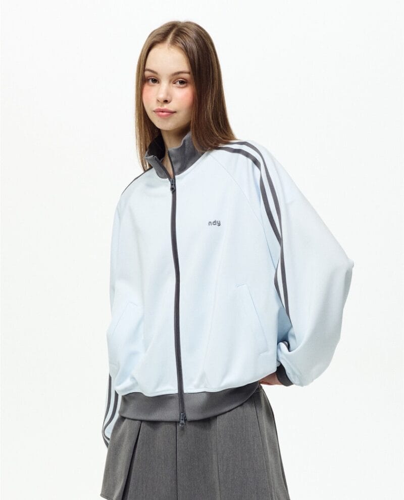 Loose Fit Classic NY Track Top - Sky Blue