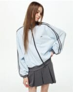 Loose Fit Classic NY Track Top - Sky Blue