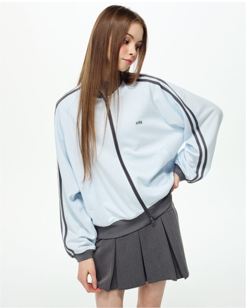 Loose Fit Classic NY Track Top - Sky Blue