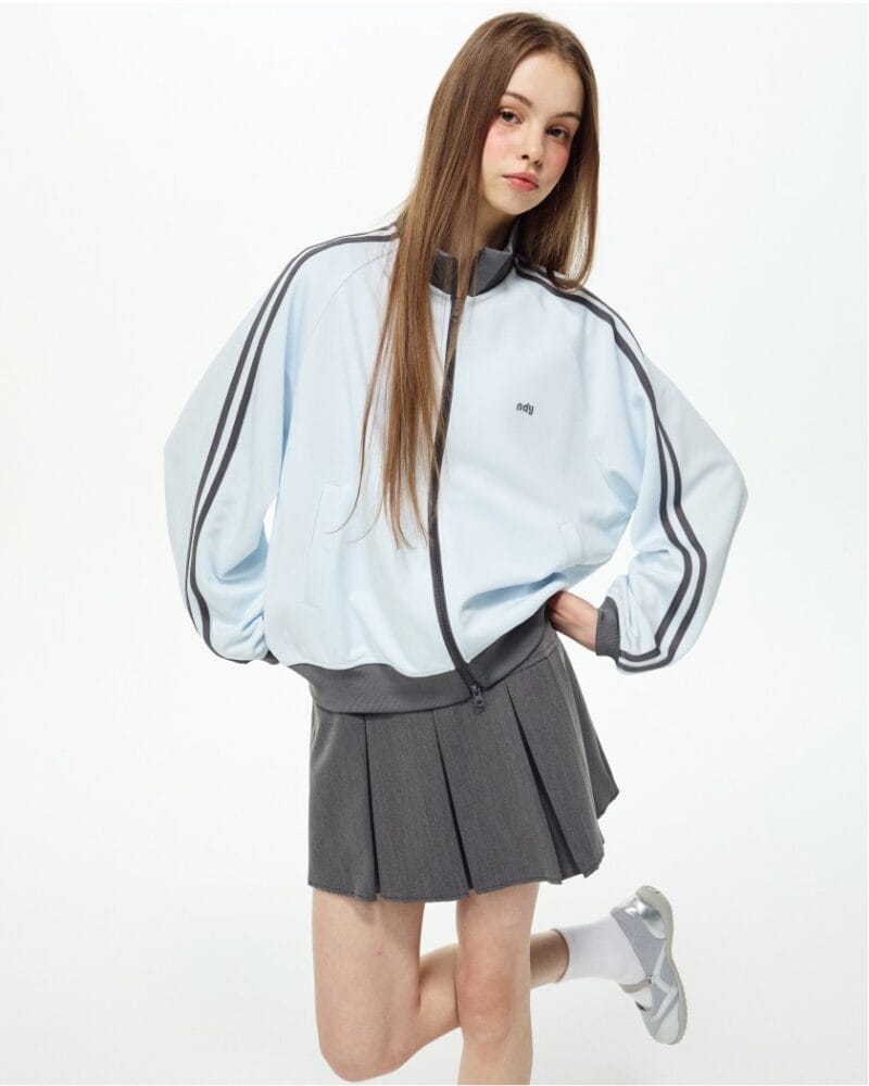 Loose Fit Classic NY Track Top - Sky Blue