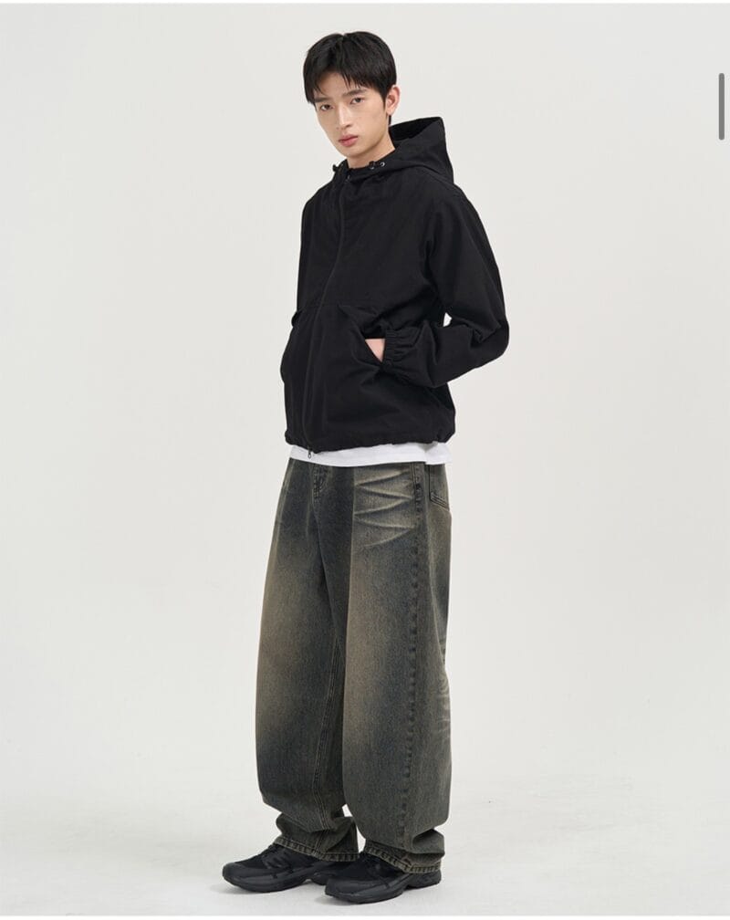 TOFFEE - PINCH DUMBO DENIM PANTS ( SAND INDIGO)