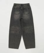TOFFEE - PINCH DUMBO DENIM PANTS ( SAND INDIGO)