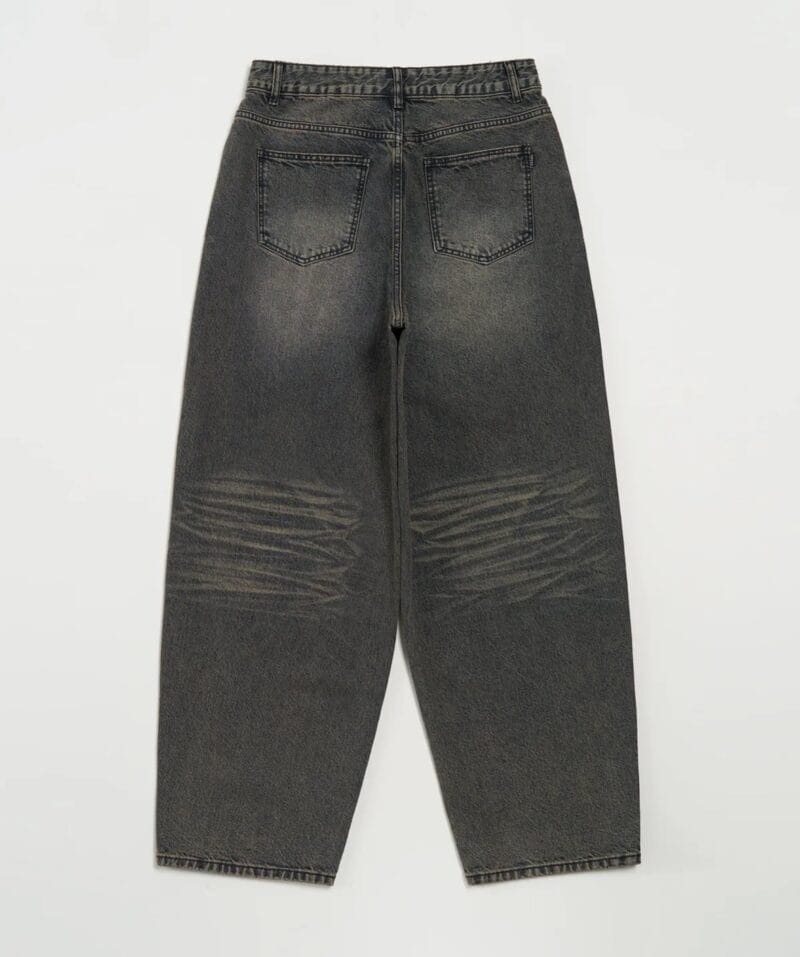 TOFFEE - PINCH DUMBO DENIM PANTS ( SAND INDIGO)