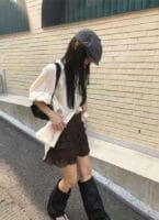 肌理感百褶蛋糕裙