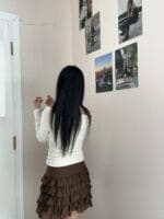 肌理感百褶蛋糕裙