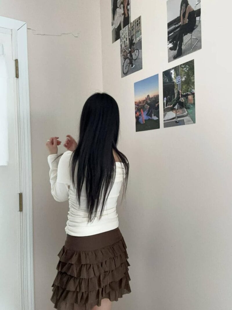 肌理感百褶蛋糕裙