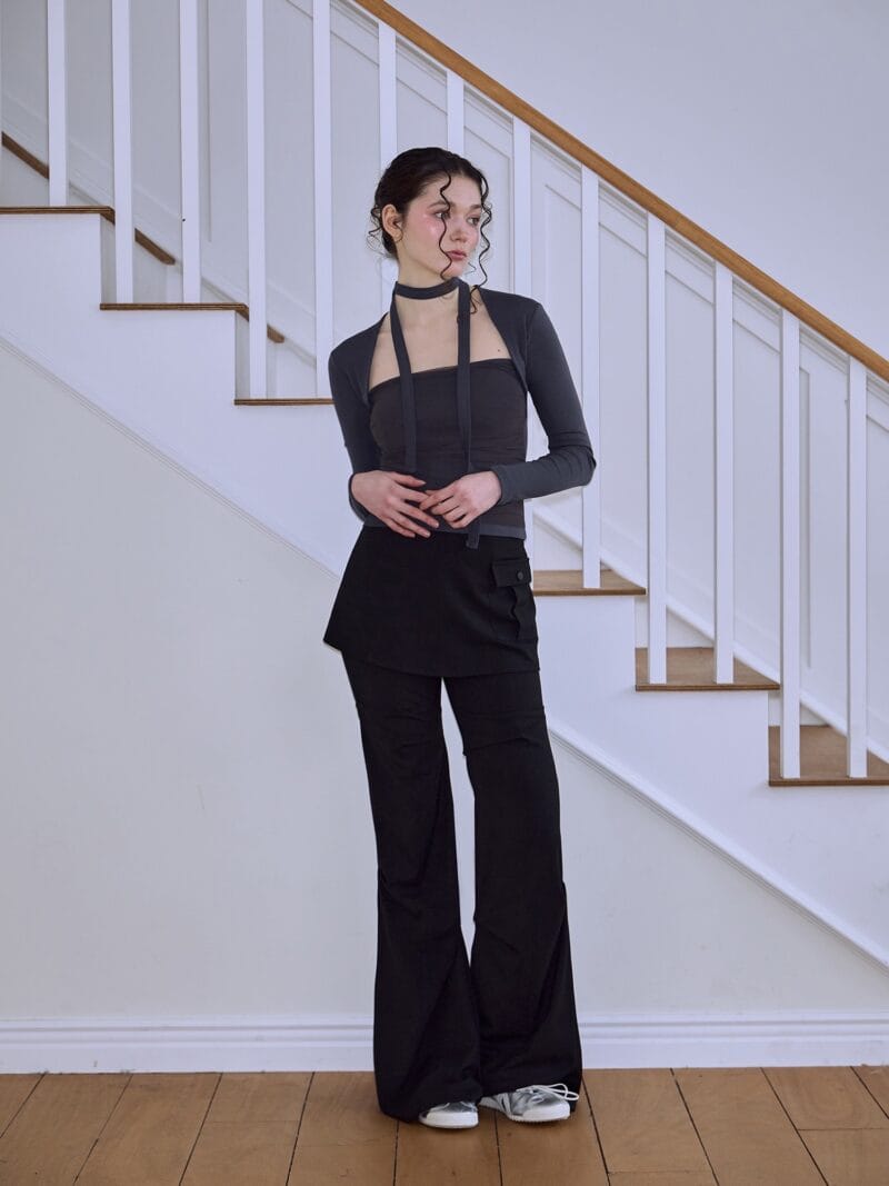 Rose Frantz - Wrap Skirt & Pintuck Pants [Black]