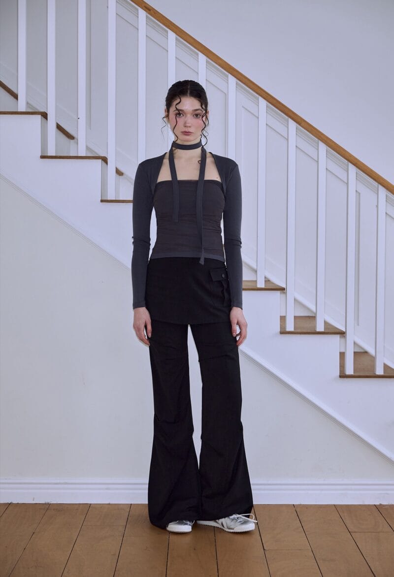 Rose Frantz - Wrap Skirt & Pintuck Pants [Black]
