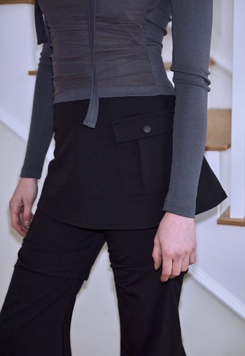 Rose Frantz - Wrap Skirt & Pintuck Pants [Black]