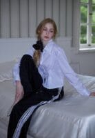 Rose Frantz - Lace Jersey Track Pants [Black]