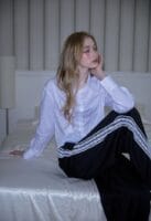 Rose Frantz - Lace Jersey Track Pants [Black]