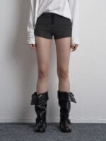 Synerjyn - FOLD TWO - WAY KNIT SHORTS CHAROCAL