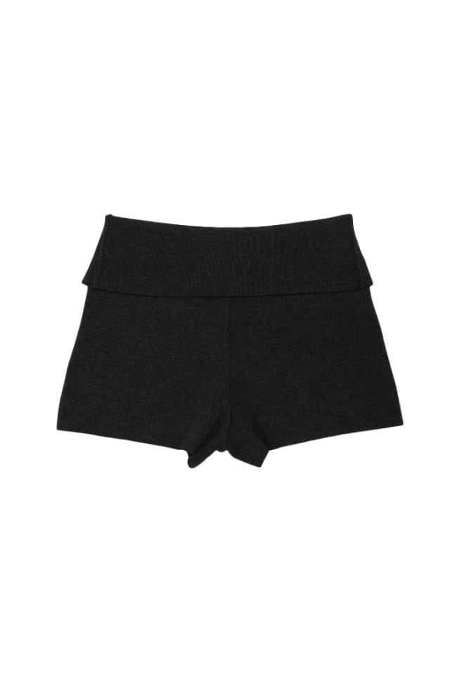 Synerjyn - FOLD TWO - WAY KNIT SHORTS CHAROCAL