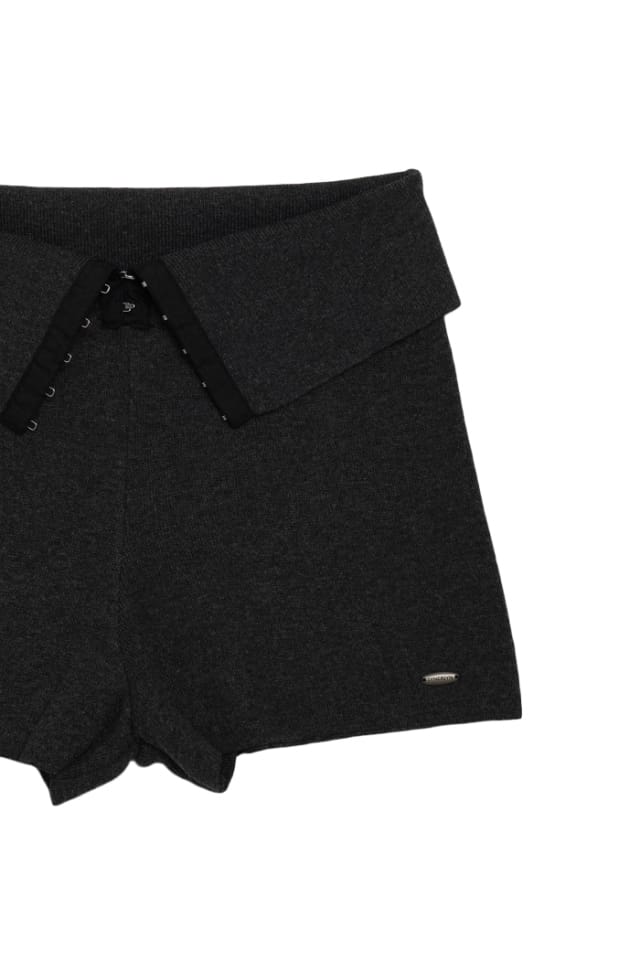 Synerjyn - FOLD TWO - WAY KNIT SHORTS CHAROCAL