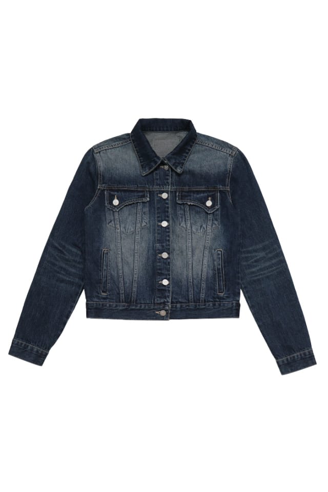 Synerjyn - BRUSH DENIM JACKET DEEP BLUE