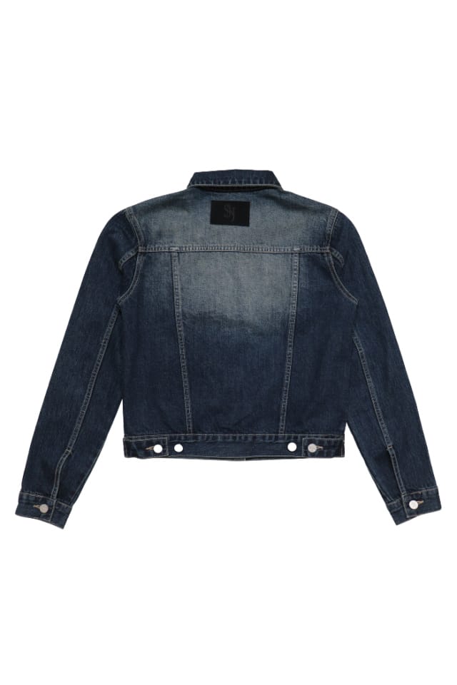 Synerjyn - BRUSH DENIM JACKET DEEP BLUE