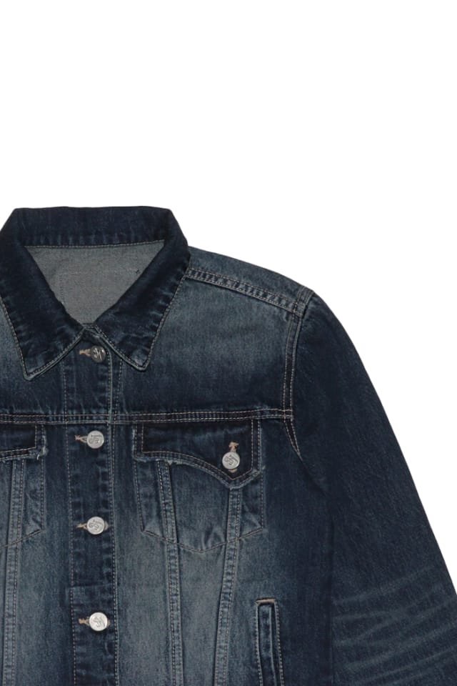 Synerjyn - BRUSH DENIM JACKET DEEP BLUE