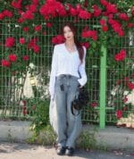 Project Wave - See - through Deep V-neck T-shirt