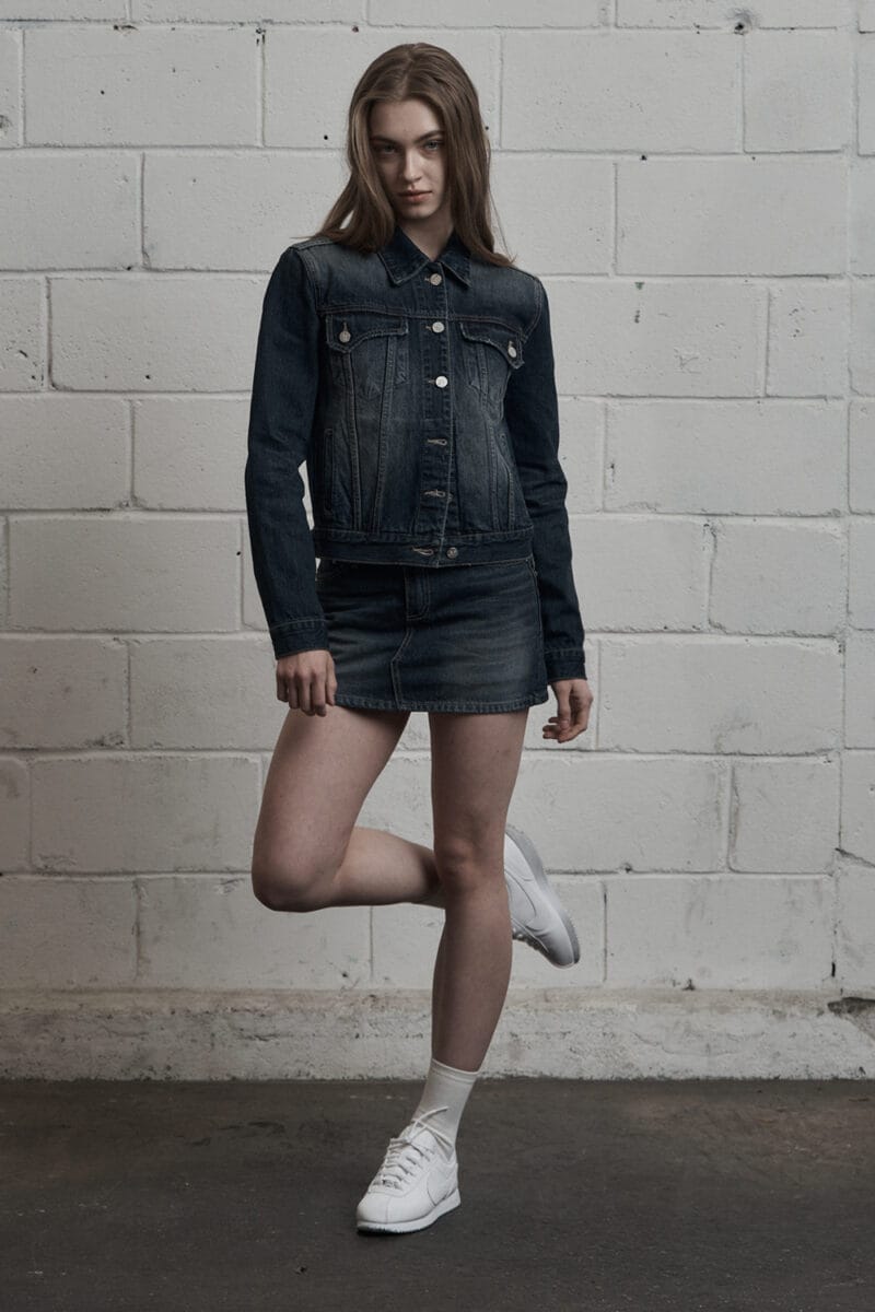 Synerjyn - BRUSH DENIM JACKET DEEP BLUE