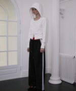 Rose Frantz - Rivet Round Crop Hood Zip-up [Ivory]